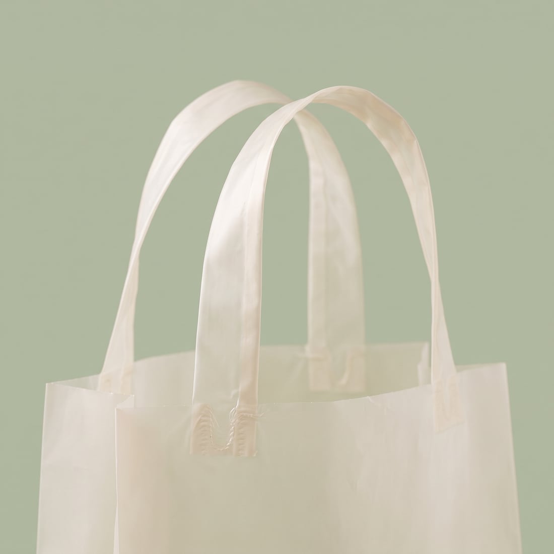 Loop on a kraft paper bag, close up