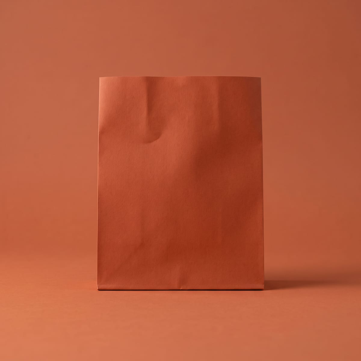 Matt on a kraft paper bag, close up